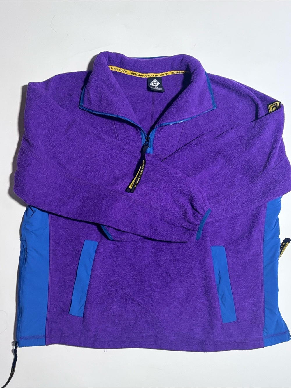 REI x Outdoor Afro Men’s L Fleece | Purple Gorpcore Hiking Fall Pullover